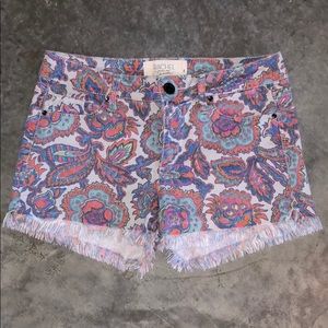 Rainbow paisley shorts